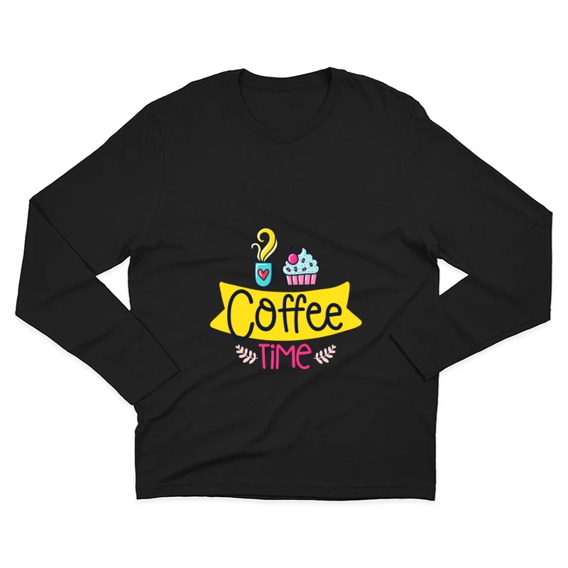 Pause café avec cupcake Homme Manches Longues T-Shirt