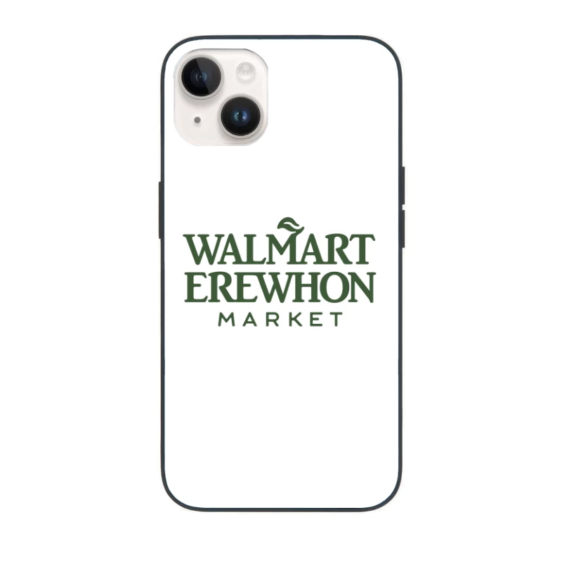 Walmart-Erewhon Market Logo Parody in Green iPhone Case