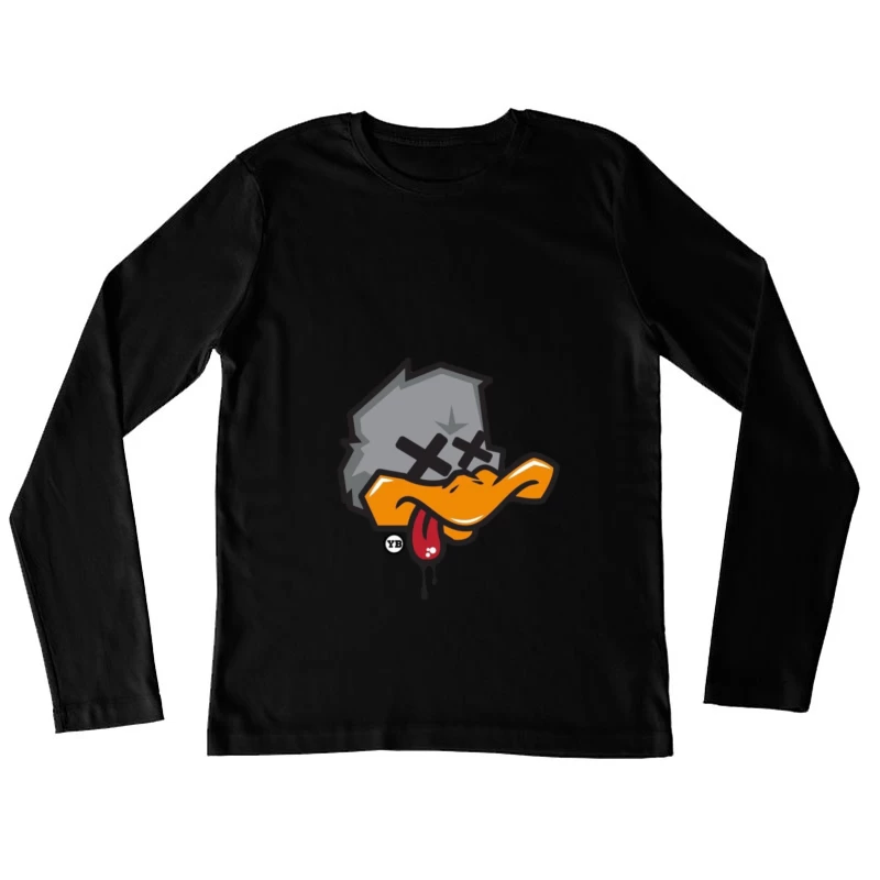 Lustiges Enten-Design Damen Langarm T-Shirt