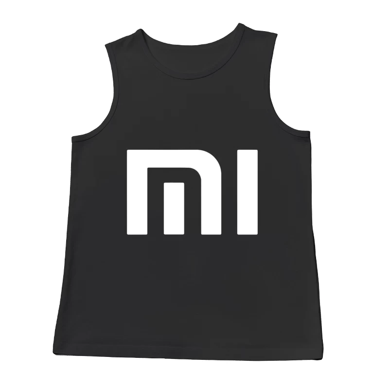 Minimalist Xiaomi Logo Design in Gray Male Tank Top