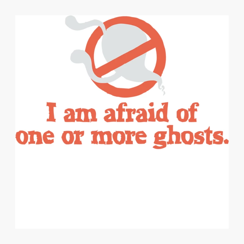 Humorous Ghost Phobia Graphic Pin
