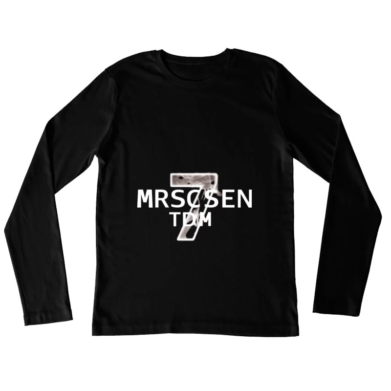 Art moderne de chiffres et lettres Femme Manches Longues T-Shirt