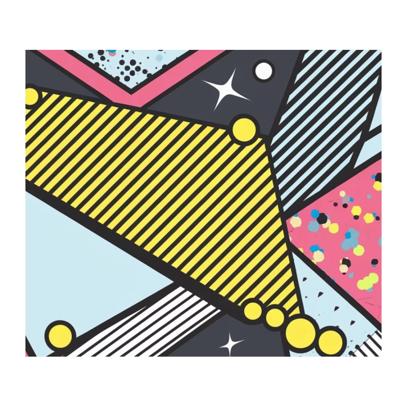 Vibrant Retro Geometric Abstract Pattern Tapestry