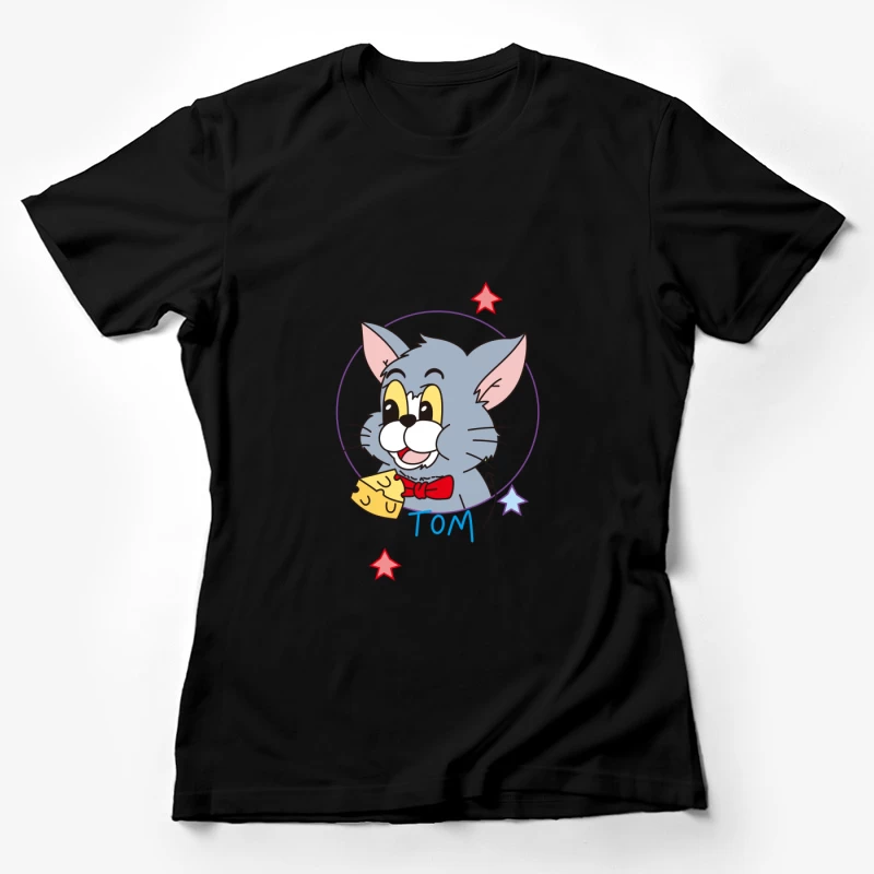 Tom die Cartoon-Katze mit Sternen Damen T-Shirt