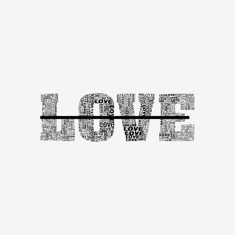 Love typography Male T-Shirt