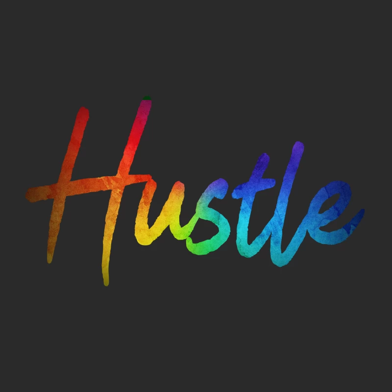 Colorful Hustle Typography Baseball Cap
