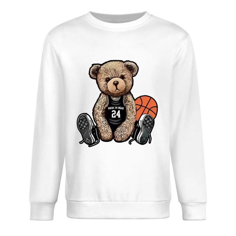 Basketball Teddy mit Trikot und Sneakers Herren Pullover Sweatshirt