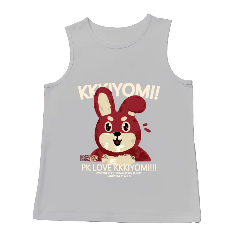 Niedlicher roter Hase mit Süßigkeiten Herren Tanktops