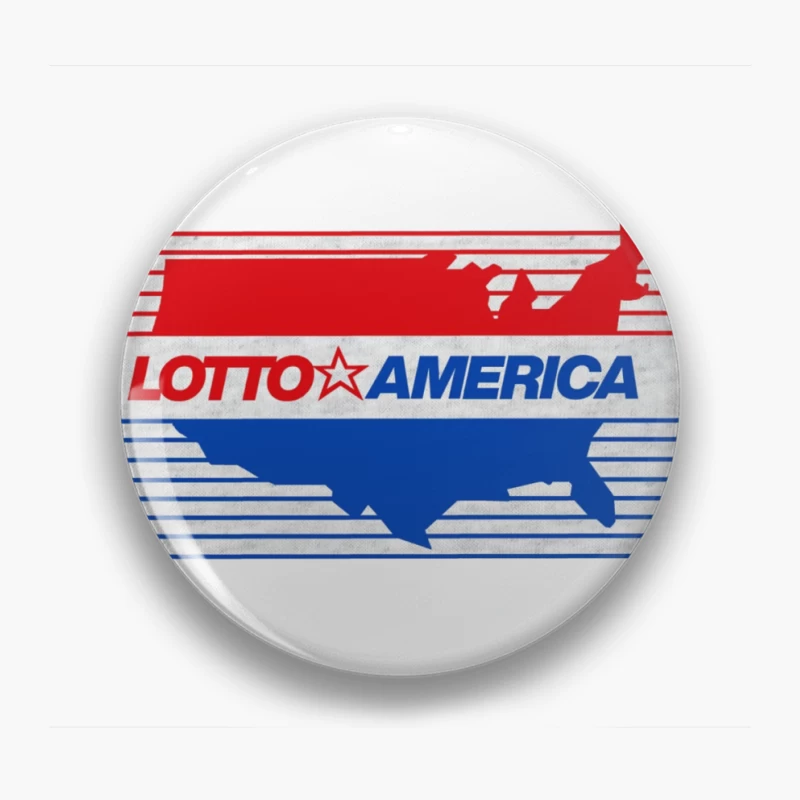 Lotto America Patriotic Logo Design with USA Map Pin