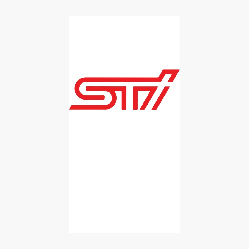 STI Red Automotive Racing Logo iPhone Case