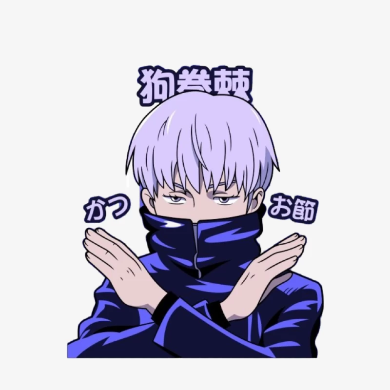 Anime Charakter mit lila Haaren und blauer Kleidung Herren Pullover Sweatshirt