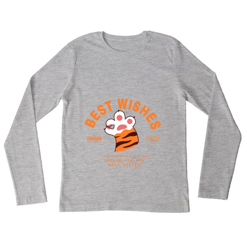 Beste Wünsche für das Jahr 2022 Damen Langarm T-Shirt