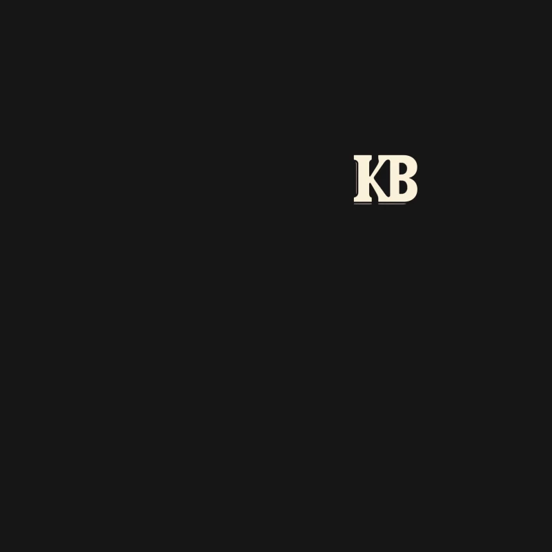 Simple Beige KB Monogram Logo Male Long Sleeve T-Shirt