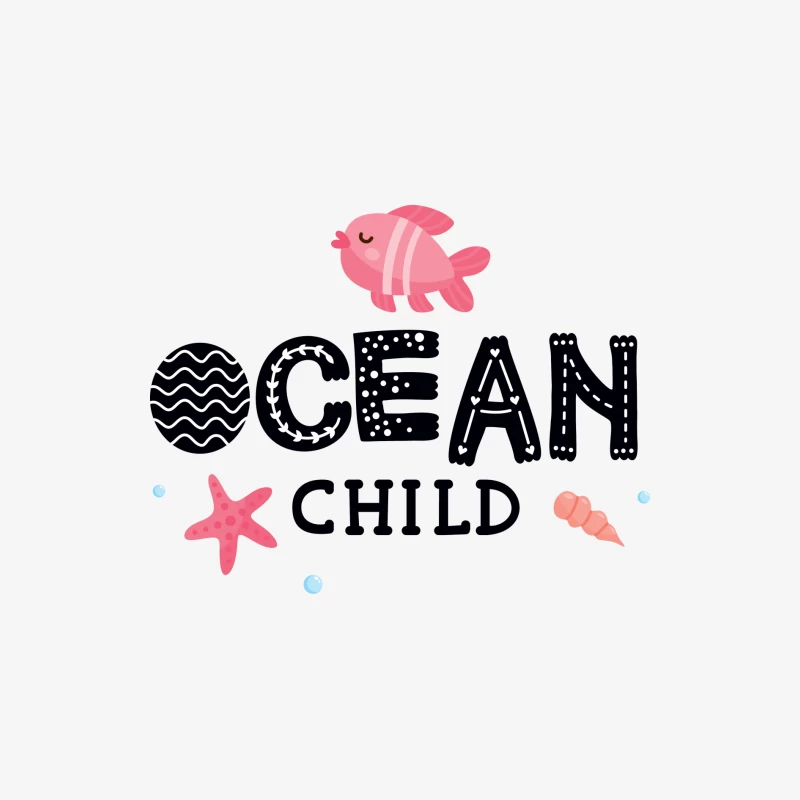 Enfant de l'océan avec motifs marins Homme Manches Longues T-Shirt