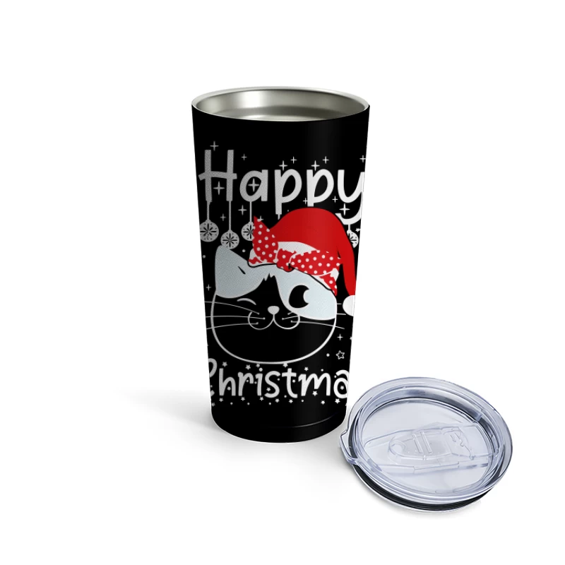 The Festive Feline Cheer Travel Mug