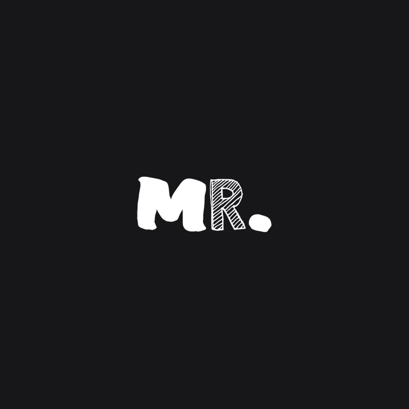 Texte stylisé 'Mr.' en blanc Homme Sweat à capuche