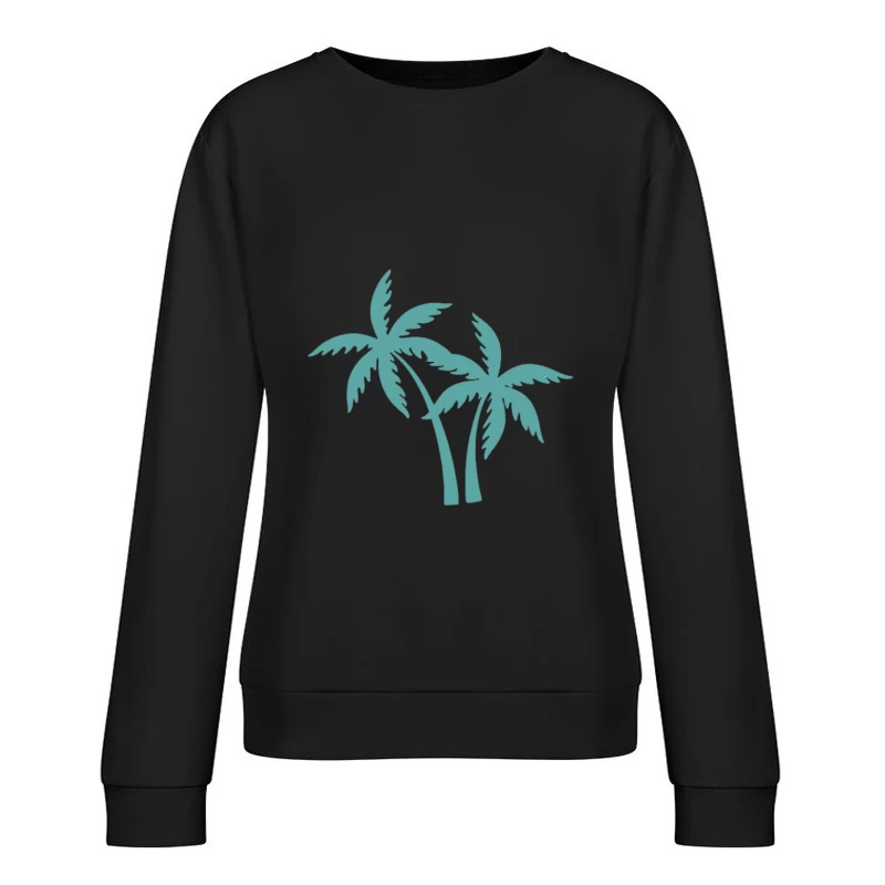 Silhouette di due palme Felpa pullover Donna