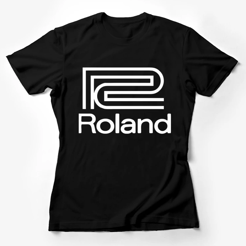 Roland Musical Equipment Brand Logo Outline Female T-Shirt