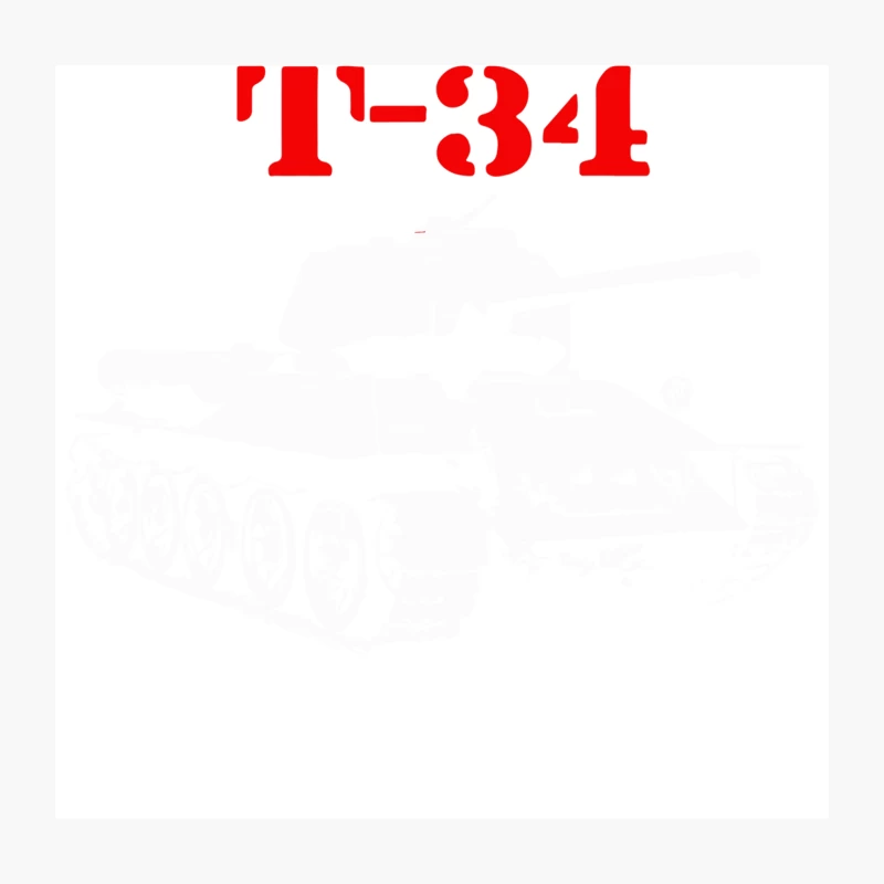 T-34 Soviet Russin World War II Tank Throw Pillow