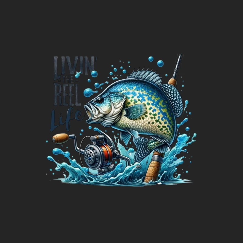 Living the Reel Life: A Vibrant Fishing Adventure Male Pullover Sweatshirt