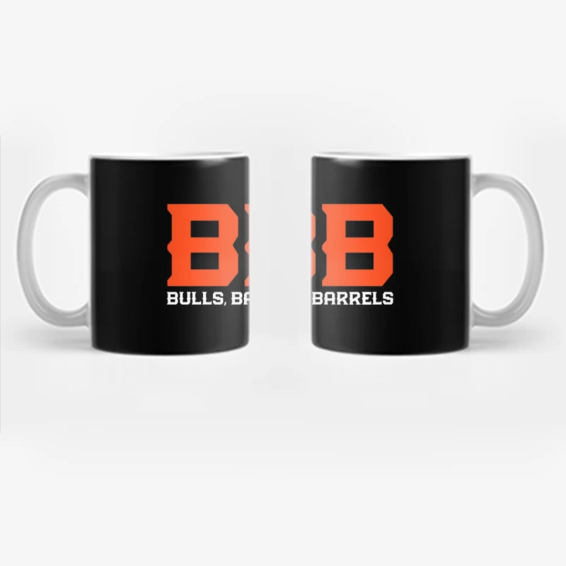 Orange BBB (Bulls Bands & Barrels) Western Event Logo Design Coffee Mug