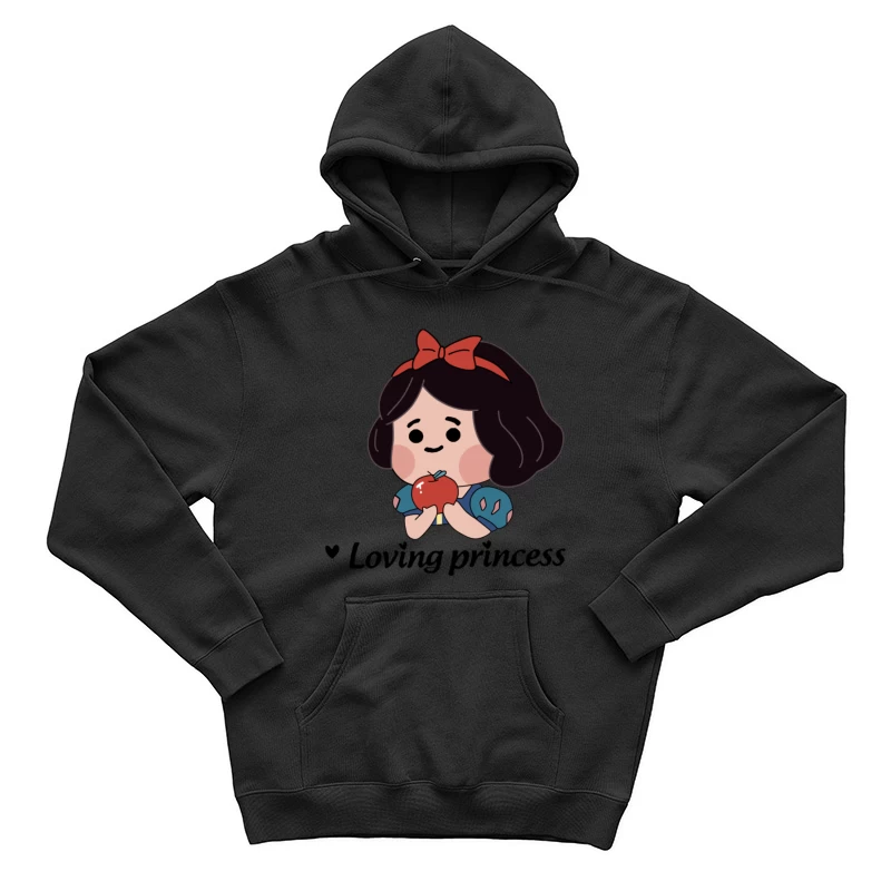 Liebenswerte Prinzessin mit Apfel Herren Pullover Hoodie