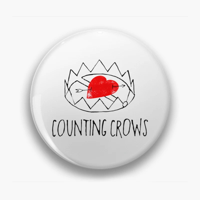 Counting Crows White Love Trap Pin