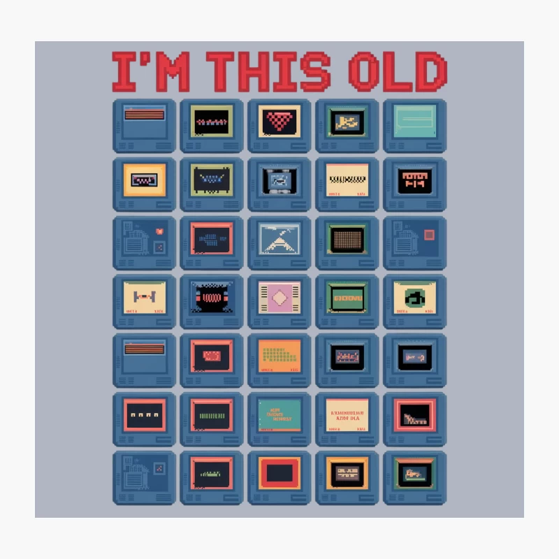 Vintage Computer Screens Collection Showcasing Retro Gaming History Throw Pillow