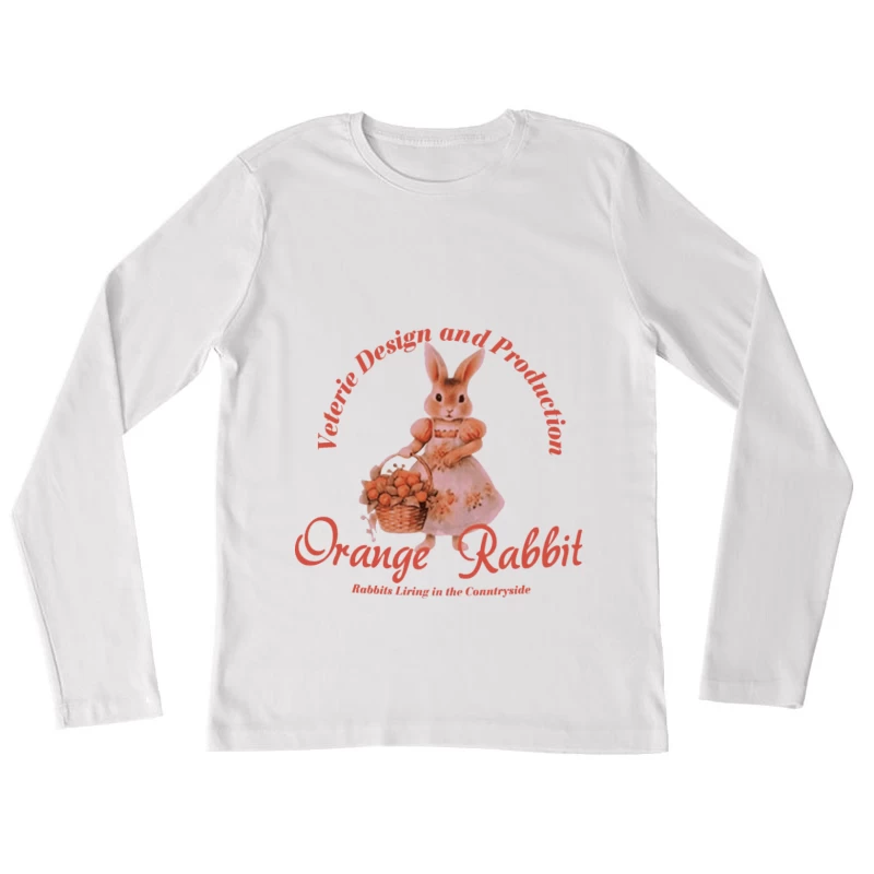 Orange Hase Design Damen Langarm T-Shirt