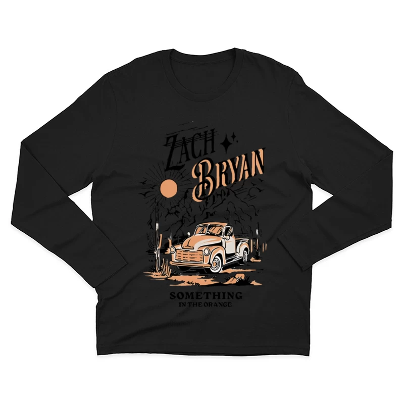 Zach Bryan Truck Illustration Herren Langarm T-Shirt