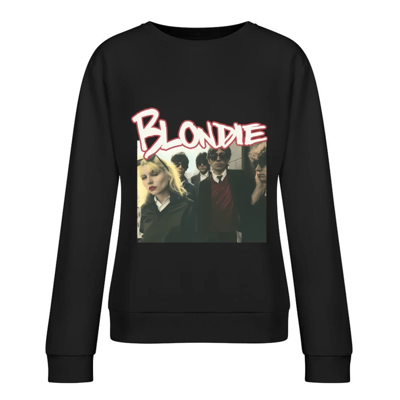 Vintage Blondie Band Album Cover from the 1970s New Wave Era Female Pullover Sweatshirt