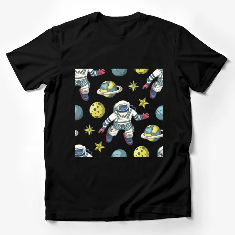 Astronauten und Planeten im Weltraum Herren T-Shirt