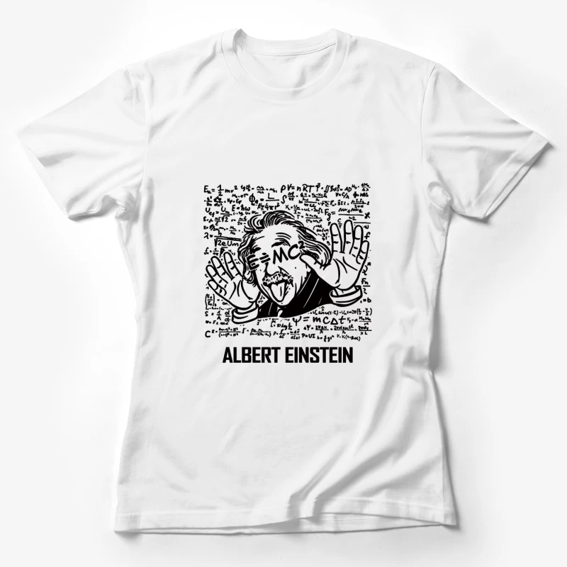 Albert Einstein Illustration mit Text Damen T-Shirt