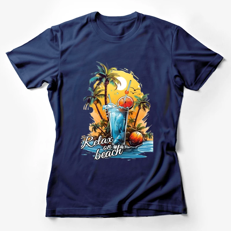Beach Relaxation Cocktail Female T-Shirt