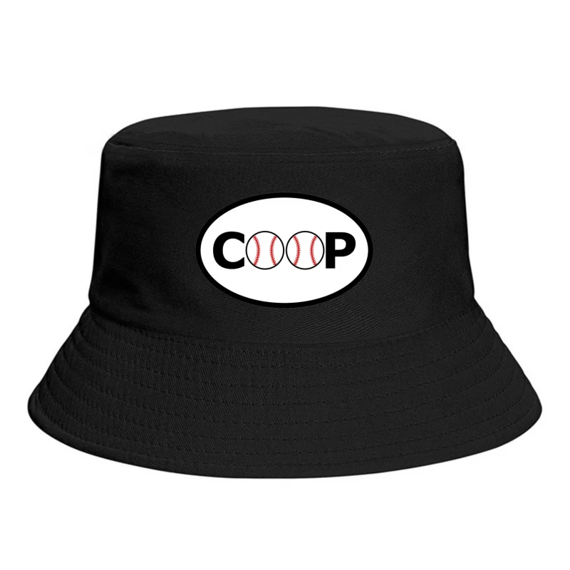 Baseball-Themed COOP Logo Design Bucket Hat