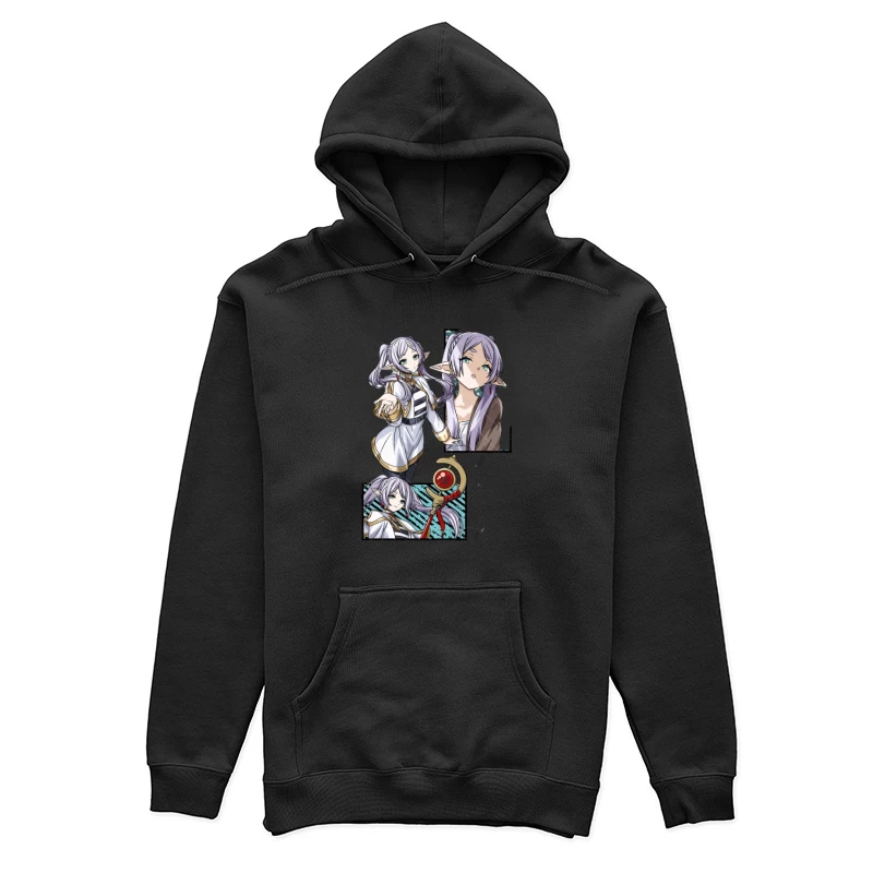 Magische Elfenfigur mit Stab Damen Pullover Hoodie