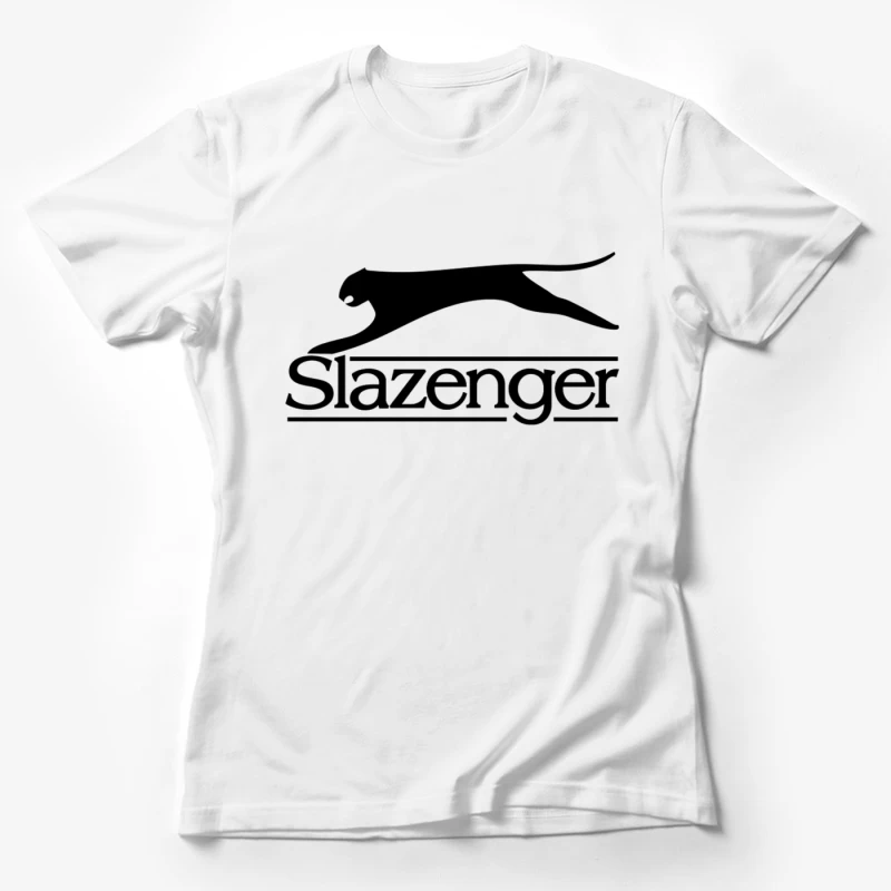 Slazenger Sports Brand Logo with Black Panther Silhouette Female T-Shirt