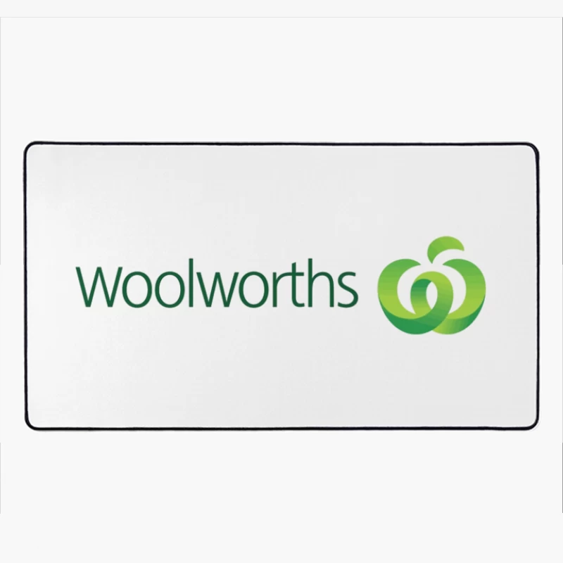 Woolworths Supermarket Chain Logo with Green Apple Design Desk Mat