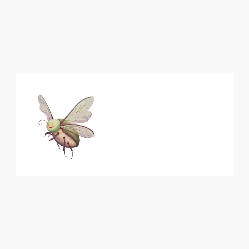 Whimsical Fairy Bug Illustration in Pastel Hues Coffee Mug