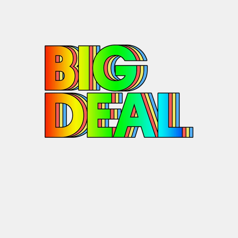 Big Deal  Retro Typography Design Male Tank Top
