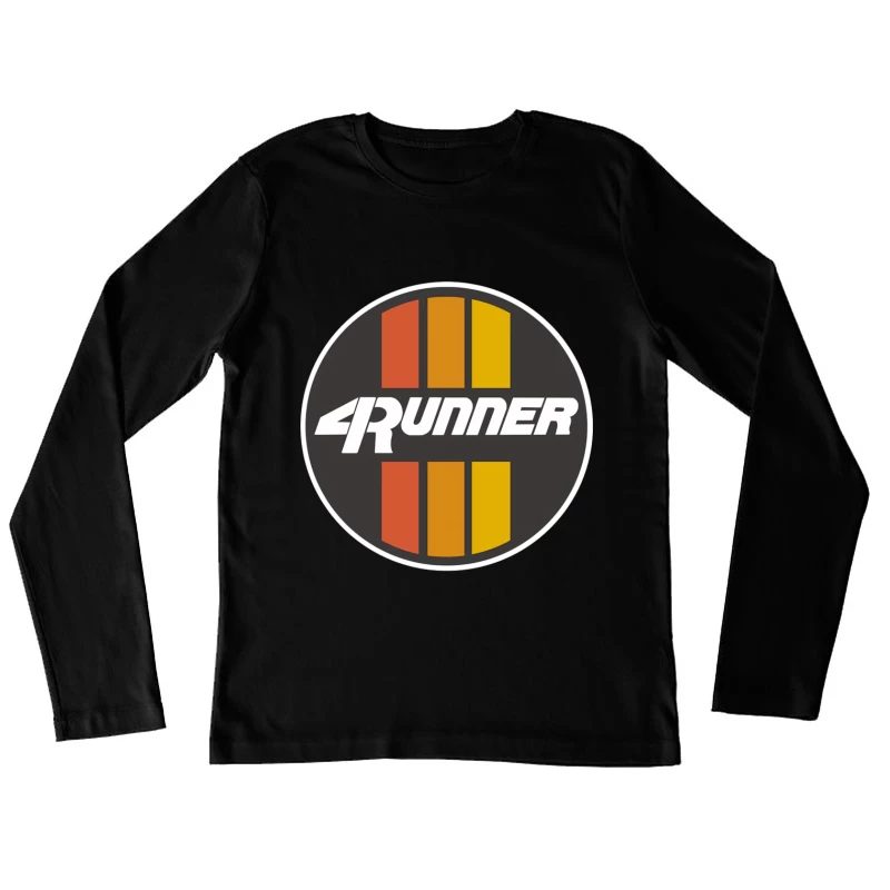 Retro-Style 4Runner Logo with Orange-Yellow Racing Stripes Female Long Sleeve T-Shirt