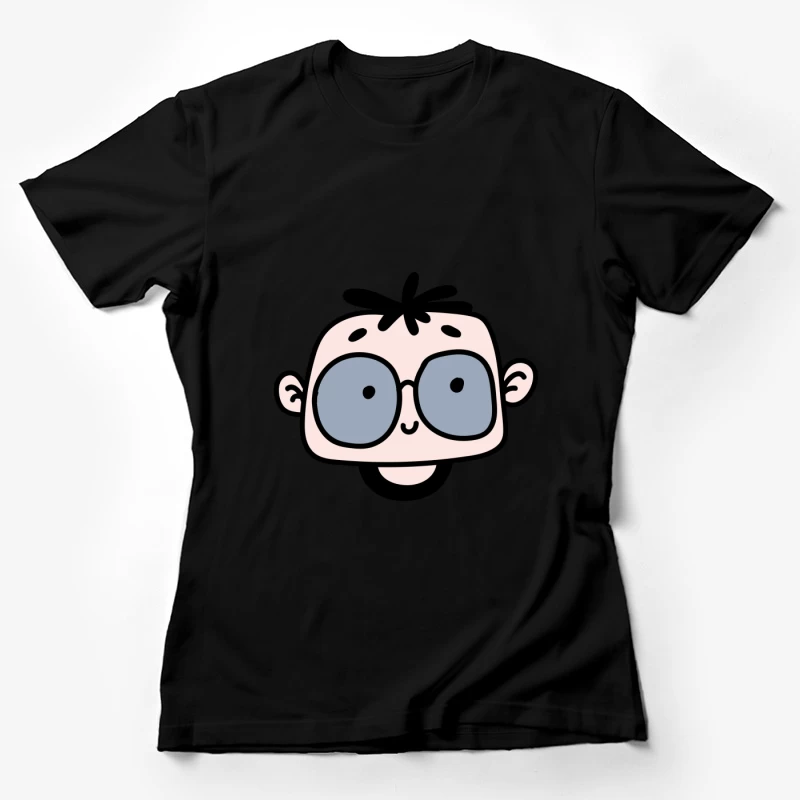 Illustration de personnage mignon avec lunettes Femme T-Shirt