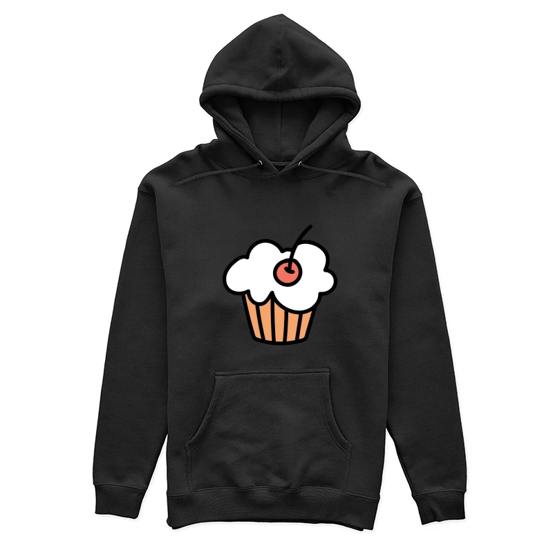 Cupcake avec Cerise Dessinée à la Main Femme Sweat à capuche