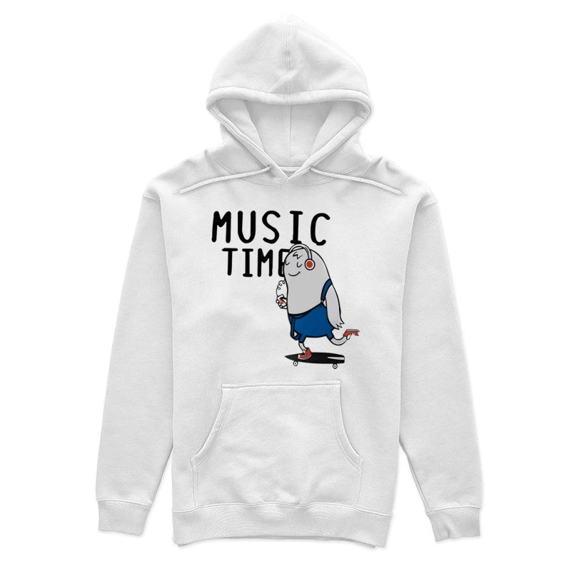 Skateboarder mit Musik genießt die Fahrt Damen Pullover Hoodie