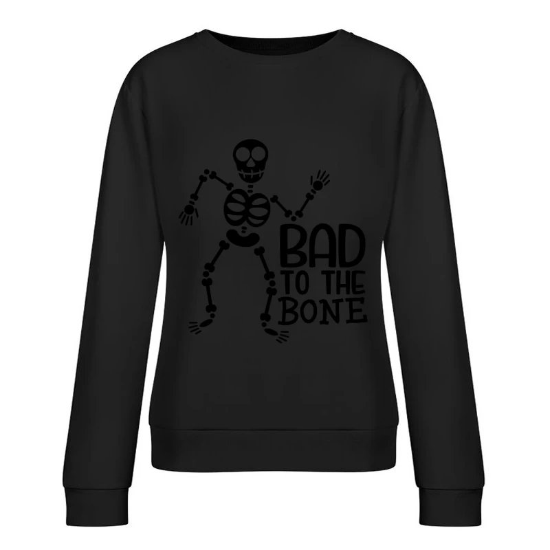 Squelette drôle avec phrase amusante Femme Sweat-shirt à enfiler