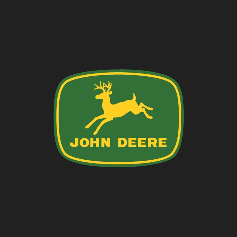 John Deere Classic Green and Yellow Logo with Leaping Deer Bucket Hat