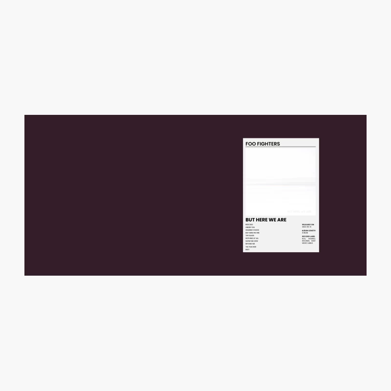 Foo Fighters Album Cover: Minimalist Design with Track List and Release Info Coffee Mug