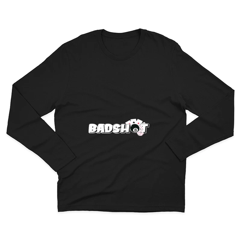 Badshot - Billard und Kartenlogo Herren Langarm T-Shirt