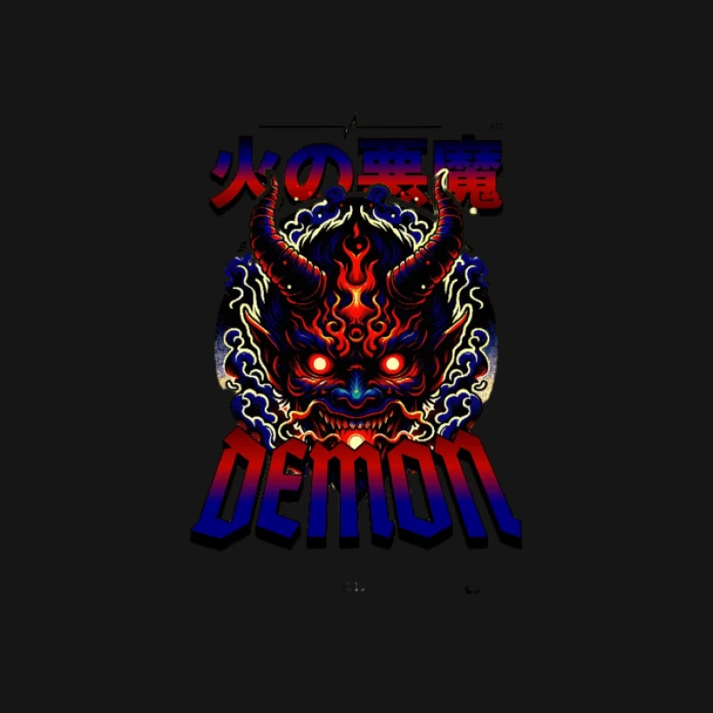 Flammendem Dämonendesign Damen T-Shirt