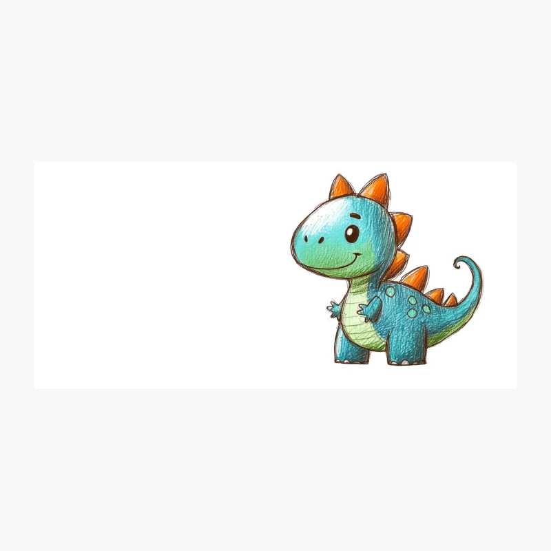 Cute Cartoon Dinosaur Character Drawing Coffee Mug